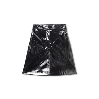 Imagem de HUGO Minissaia feminina com efeito de couro Rarlena, Groselha preta, 36