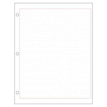 Imagem de Geyer Instructional Products - Papel gráfico isométrico, pontos vermelhos espaçados de 6 mm, dupla face, resma de 500 folhas, três furos perfurados