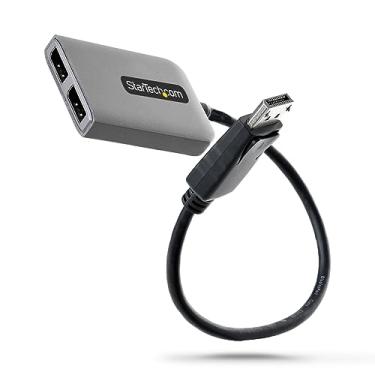 Imagem de StarTech.com Divisor DisplayPort 1.4 de 2 portas, adaptador multimonitor DP para 2x DP, hub MST duplo de 5K 60 Hz, somente Windows (sem suporte para macOS/ChromeOS/Linux)
