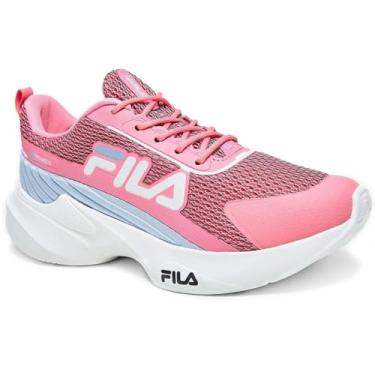 Imagem de Tênis Infantil Fila Progress Menina - Rosa e Azul - 29