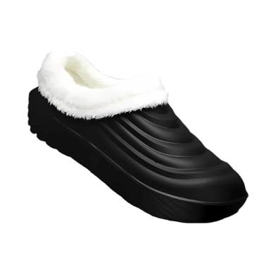 Imagem de Sapatos De Chef Quentes De Inverno Masculino, Engrossar Algodão Quente Forrado Profissional Óleo Resistente À Água Sapatos De Chef De Enfermagem, Suporte De Arco, Para Tamancos(Black,36 EU)
