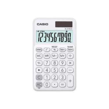Imagem de Calculadora De Bolso 10 Digitos Branca - Sl-310uc-bu-w-dc - CASIO