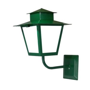 Imagem de Arandela Colonial Quadrada L6B em Aço Verde - Ideal Iluminação