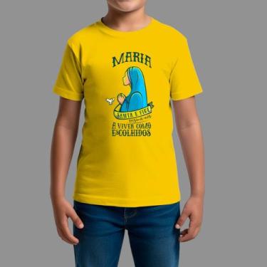 Imagem de Camisetas Infatil Básica Casual Confortável Manga Curta Gola Redonda A