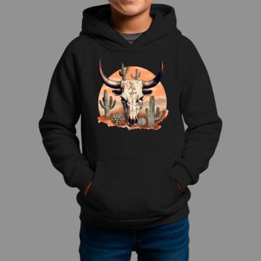 Imagem de Moletom Canguru Infantil Basico Casual Tecido Macio Cabeça Boi - RodLi