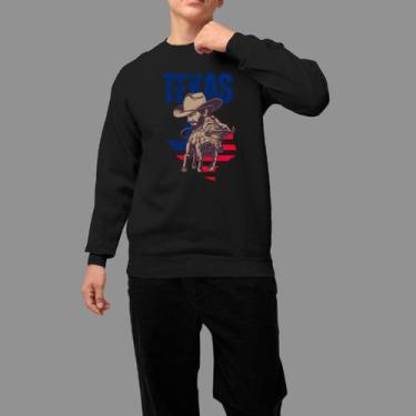 Imagem de Moletom Gola Careca Country Moda Country Inverno Blusa De Frio Tecido 