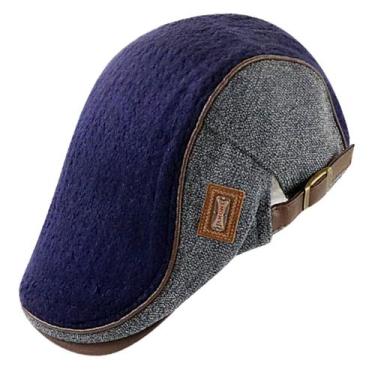 Imagem de Boina de Malha Chapéu Moda Outono Inverno Plana Design Italiano Unisse