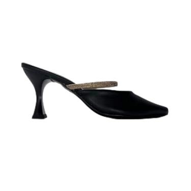 Imagem de Sapato Feminino Scarpin Salto Alto Aberto Com Strass 124 (Dourado, BR, Adulto, Numérico, 35)