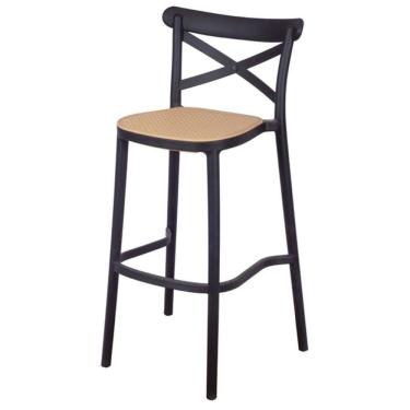 Imagem de Banqueta Alta Katrina Plats Polipropileno Preto