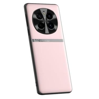 Imagem de LYJSMGZ Capa fina para Honor Magic 7 Pro/7, homens e mulheres, capa de couro vegano líquido, luxuosa, proteção total para lentes antiqueda, rosa, 7