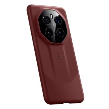 Imagem de FWYANZH Capa de couro para Honor Magic 7 Pro/7, capa de proteção de lente de câmera reforçada, ajuste fino, ultrafina, minimalista, à prova de choque, estilo comercial, vermelha, 7