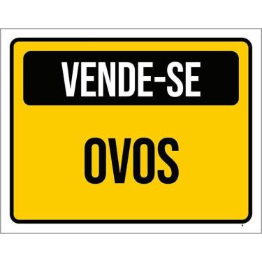 Imagem de Kit 3 Placas De Sinalização - Vende-Se Ovos