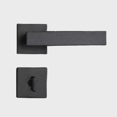 Imagem de Fechadura para Banheiro Preta zm Concept com Roseta Quadrada RQ1 408-40CB ep - Pado