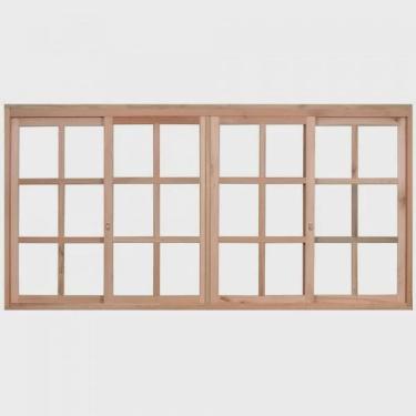 Imagem de Janela de Madeira de Correr 100x120cm Com Caixilho 9,4cm ewk 394 Rondosul