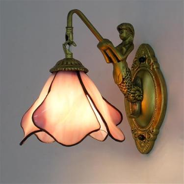 Imagem de OUFULA Luminária de parede retrô americana Toilet Mirror Light Mediterrâneo Simplicity Living Room Restaurant Bedroom Study Villa Hotel Cafe Bar Corredor Cômoda Luz (D 1 Luz)