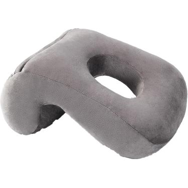 Imagem de Travesseiro Virado Para Baixo Após Cirurgia Ocular, Travesseiro De Costas Para Baixo Retina Deitado Vitrectomia Macular, Travesseiro De Apoio De Pescoço De Mesa Virado Para Baixo, Cinza