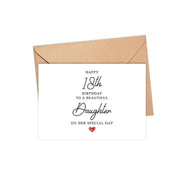 Imagem de Emily gift Cartão de aniversário de 18 anos da filha - Happy 18th Birthday To A Beautiful Daughter On Her Special Day - 18th Daughter Card For Her