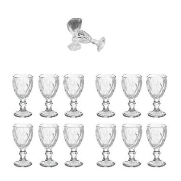 Imagem de Jogo Com 12 Mini Taças De Vidro para Licor 50ml Luxo - Freecom
