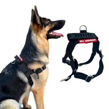 Imagem de Coleira Peitoral Anti-puxão para Cães Fortes Tamanho G - Canadá K9 (preto)