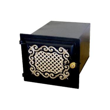 Imagem de Forno Fogão A Lenha Frente Em Alumínio Fundido 50x35x30cm - Brassol