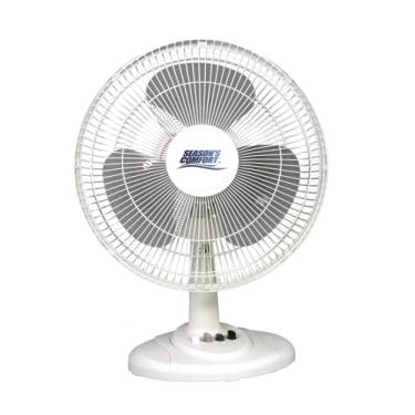 Imagem de Seasons Comfort Ventilador de mesa oscilante de 30,5 cm, sem tamanho, branco