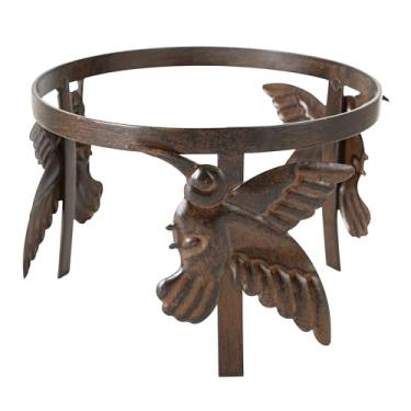 Imagem de Voltogar Suporte de bola de ferro forjado para bolas de contemplação de 25 ou 30 cm – Suporte de esfera de jardim de perfil baixo, exibição decorativa ao ar livre para decoração de quintal, pátio e