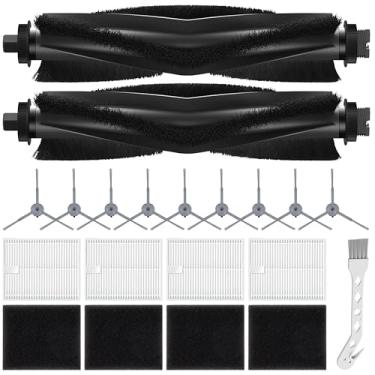 Imagem de Unikstone Kit de acessórios de substituição compatível com peças de substituição de aspirador de pó de robô Eufy L60/ L60 SES/ L50/L50 SES, pacote com 2 escovas de rolo, 8 filtros e esponja, 9 escovas