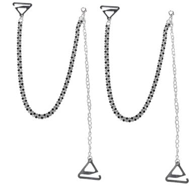 Imagem de Sutiã de strass preto e branco, alças de ombro para mulheres, duas cores, cristal, ajustável, lingerie com alça sexy, moda íntima, corrente, vestido de casamento, festa, baile, verão, biquíni, joia