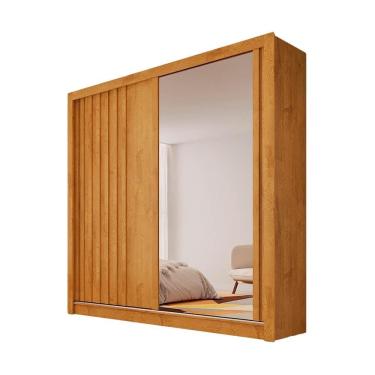Imagem de Guarda Roupa Lugano 1 Porta Espelhada MDF - MadeMarcs