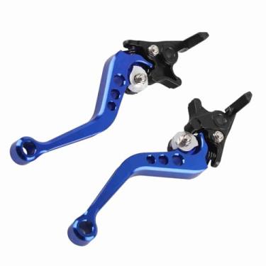 Imagem de Modificação de Moto de Alumínio CNC Premium Modificação de Scooter Duva de Disco Duplo Alavanca de Freio, Aprimore a Aparência, Aumente a Segurança Com Frete Grátis (Azul)