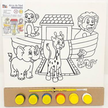 Imagem de Kit Pintura Tela 25x30 Cm - Arca De Noé - Kits For Kids