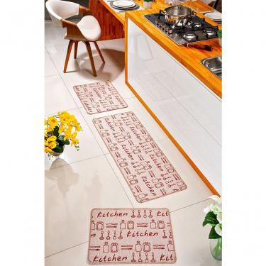 Imagem de Kit 3pçs Tapete Cozinha Prátik Jacquard Kitchen Laranja