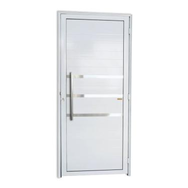 Imagem de Porta Lambril Com Friso Com Puxador Super 25 210cm X 80cm Brimak Branco