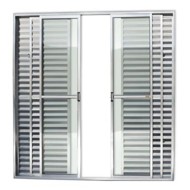 Imagem de Porta Balcão 6 Folhas Super 25 Vidro Liso 210cm X 200cm Brimak Brilhante