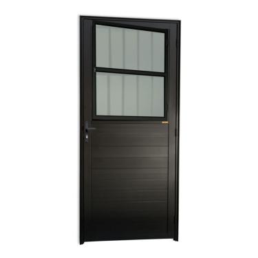 Imagem de Porta Lambril Com Grade Super 25 Vidro Boreal 210cm X 86cm Brimak Preto