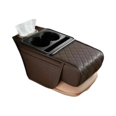 Imagem de Almofada Da Caixa Do Apoio De Braço Do Carro 35x20cm Com Suporte De Te