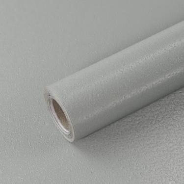 Imagem de Qianglive Papel de parede cinza texturizado autoadesivo fosco papel de parede de contato removível cozinha vinil armário cinza móveis papel de parede em relevo 39.9 cm x 497.8 cm