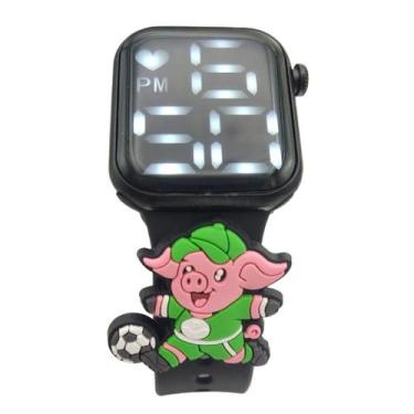 Imagem de Relógio Infantil Digital Porquinho Palmeiras LED -Blk - Smactudo