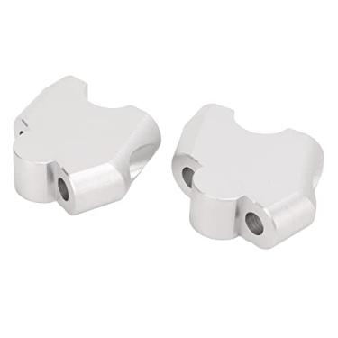 Imagem de aqxreight Substituição de Liga de Alumínio de Alumínio 2PCS Riser Riser para CB500F CB500X 2013 a 2017 Black (Prata)