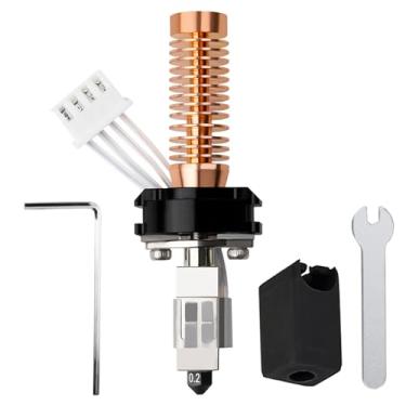 Imagem de HIKUDIY 2.0 Upgrade 0,2Mm Hotend De Cerâmica Para Flashforge Adventurer 5M/5M Pro, Cabeça Impressão 24V 48W Com Bico Endurecido Rápida Remoção, Bloco Cartucho Aquecimento, Dissipador Calor, Capa Sil