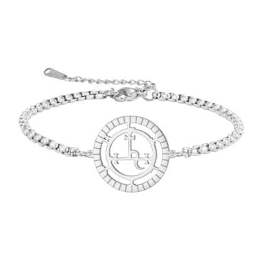 Imagem de EUEAVAN Pulseira Sigil of Lilith tornozeleira Hecate corda trançada feita à mão corda vermelha da sorte amuleto gótico tripla lua deusa joias mitologia pagã bruxaria presente mulheres homens