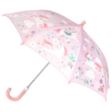 Imagem de Stephen Joseph Guarda-chuva infantil que muda de cor, molhado e seco, reação à água, guarda-chuva de abertura automática para chuva infantil, UNICORN, 58,4 cm x 28 cm