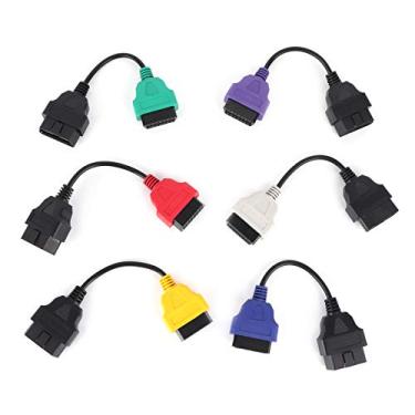 Imagem de Cabo adaptador de diagnóstico conector OBD2 automático de 6 cores, acessório DC 12V ABS direção hidráulica SRS CAN módulo de controle de capô elétrico para oficina de reparo de carro