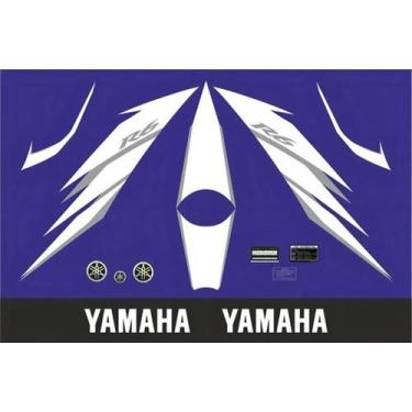 Imagem de Kit De Adesivos Compatível Com Yamaha R6 2006 Azul Europeia - Spts