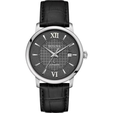 Imagem de Bulova Hudson Relógio masculino com mostrador preto automático 96B441