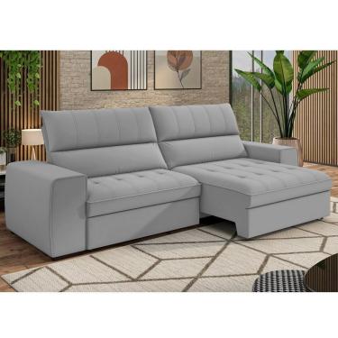 Imagem de Sofá 3 Lugares Retrátil E Reclinável 211 Cm Ac220 Barcelona Cinza