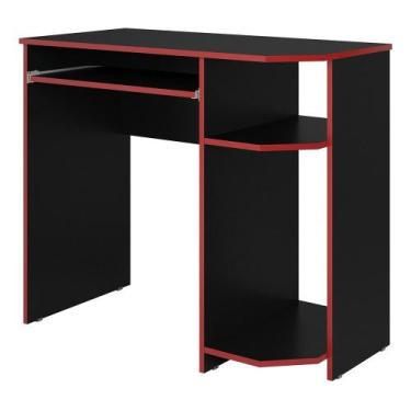 Imagem de Mesa De Computador Gamer - NoBrand, Preto com Vermelho
