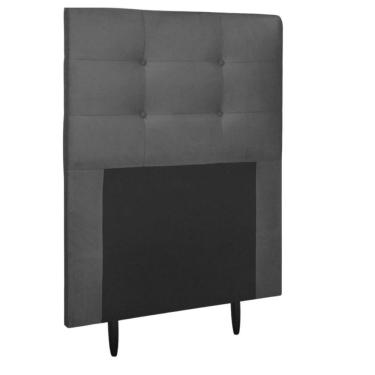 Imagem de Cabeceira Estofada Cama Box Solteiro 90 Cm Cristal Suede Bege Cinza