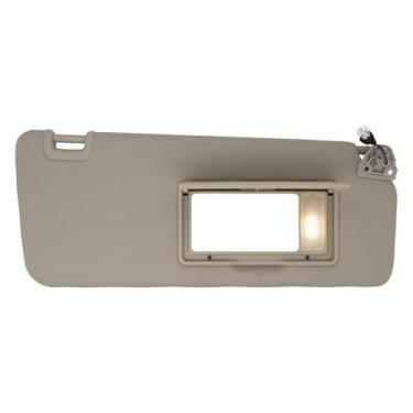 Imagem de NHILES Substituição da viseira solar do lado direito do passageiro serve para Nissan Titan 2016-2024 para-sol com luz 96400-EZ70B cor bege