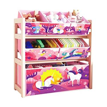 Imagem de Jomifin Organizador De Brinquedos Infantis Para Meninos E Meninas, 6 Caixas Armazenamento, Grande Capacidade, Melhor Solução Sala Jogos, Berçário (Rosa)